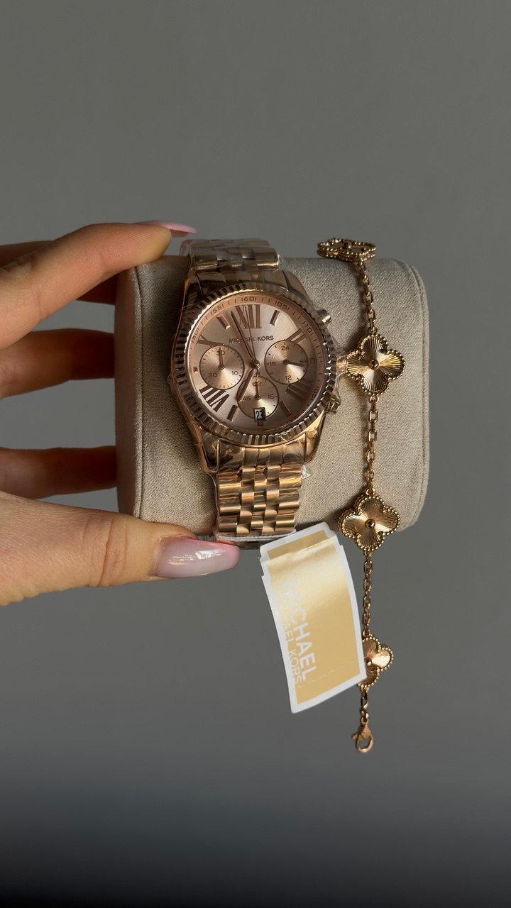 БРАСЛЕТ КЛЕВЕР 5 КВІТОЧОК В РОЖЕВОМУ ЗОЛОТІ