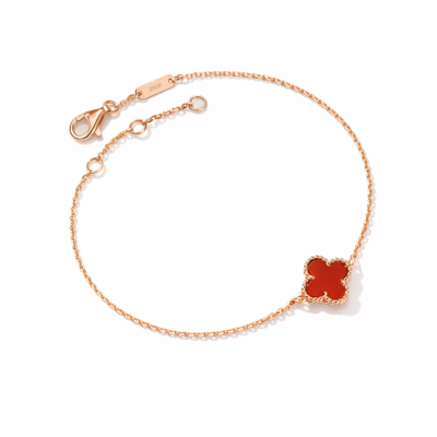 СРІБНИЙ БРАСЛЕТ КЛЕВЕР У ВІДТІНКУ РОЖЕВОГО ЗОЛОТА