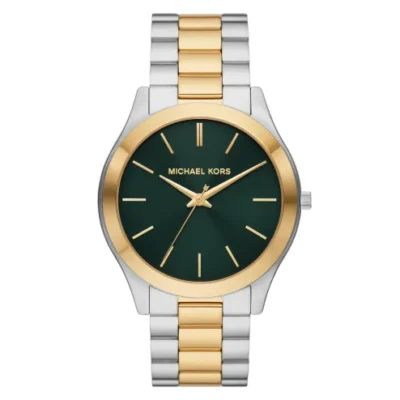 годинник Michael Kors MK9149 двоколірний зелений циферблат 44 мм