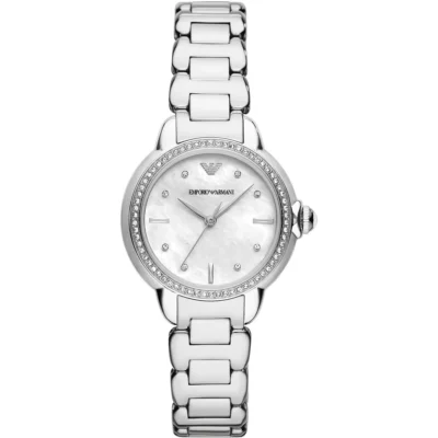 годинник Emporio Armani AR11596 сріблястий перламутровий циферблат 32 мм