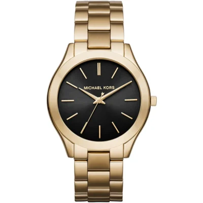 годинник Michael Kors MK3478 золотистий чорний циферблат 42 мм