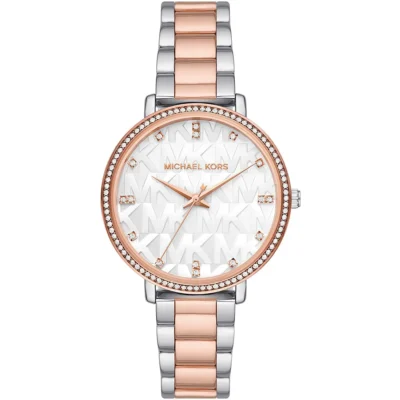 годинник Michael Kors MK4667 білий циферблат silver rose gold 33 мм