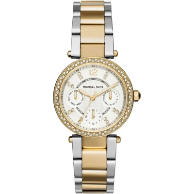 годинник Michael Kors MK6055 двоколірний світлий циферблат 33 мм
