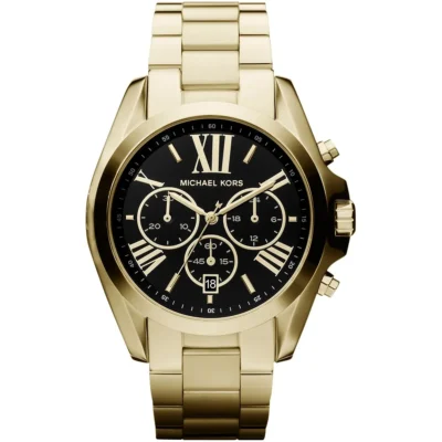 годинник Michael Kors MK5739 золотистий чорний циферблат 43 мм