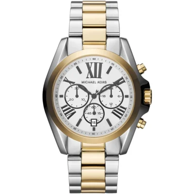 годинник Michael Kors MK5855 двоколірний сріблясто-золотистий 43 мм