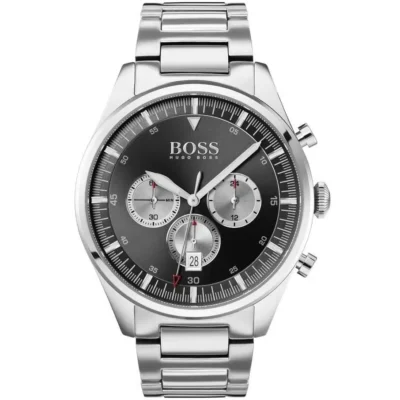 чоловічий годинник Hugo Boss Pioneer 1513712 чорний циферблат 44 мм