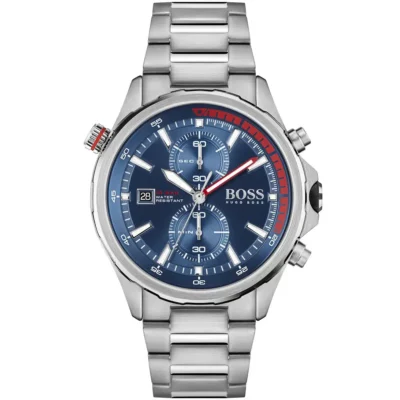 чоловічий годинник Hugo Boss 1513823 46 мм із синім циферблатом