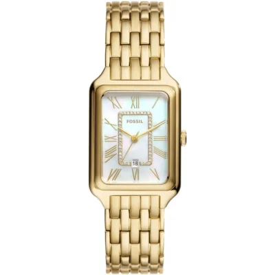 жіночий годинник Fossil Raquel ES5304 золотистий із білим циферблатом 26 мм