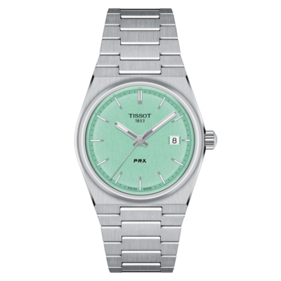 годинник Tissot PRX 35mm T137.210.11.091.00 з м’ятним циферблатом