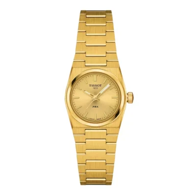 жіночий годинник Tissot PRX 25mm T137.010.33.021.00 золотистий