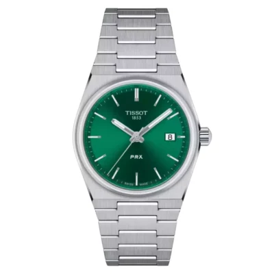 годинник Tissot PRX 35mm T137.210.11.081.00 зелений циферблат