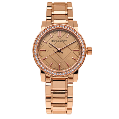 жіночий годинник Burberry The City BU9225 з діамантами 26 мм