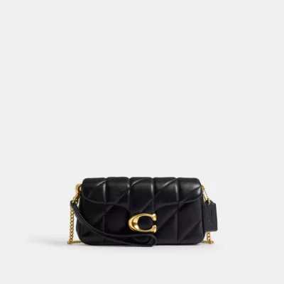 Чорна сумка Coach Tabby Chain Crossbody Bag 19 CBH23 зі стьобаної шкіри Nappa