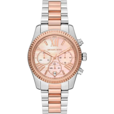 жіночий годинник Michael Kors Lexington MK7219 рожевий перламутровий циферблат 38 мм