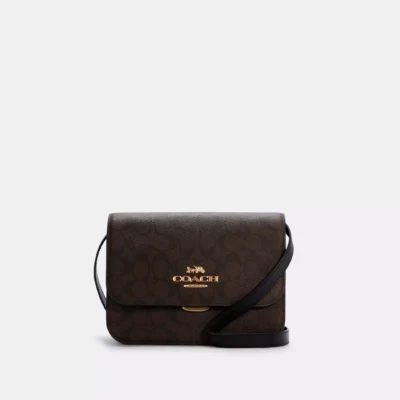 Сумка Coach Brynn C5633 Brown Black з монограмою Signature