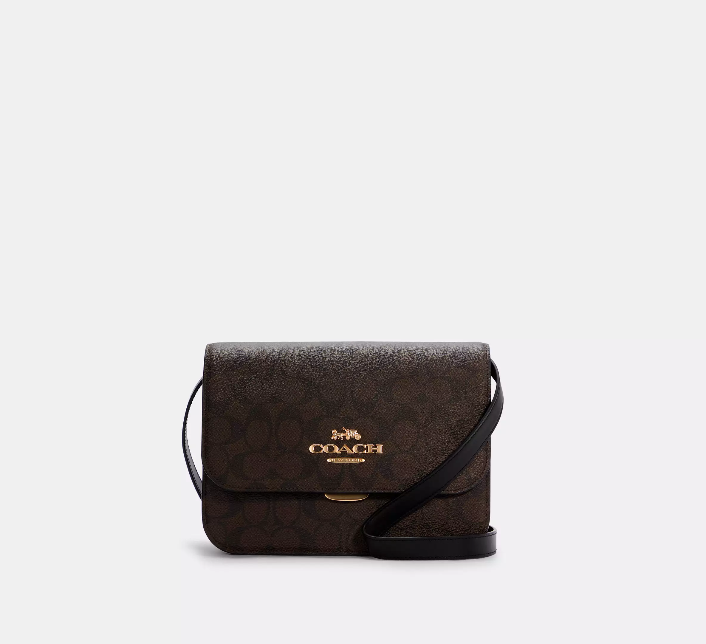 Сумка Coach Brynn C5633 Brown Black з монограмою Signature